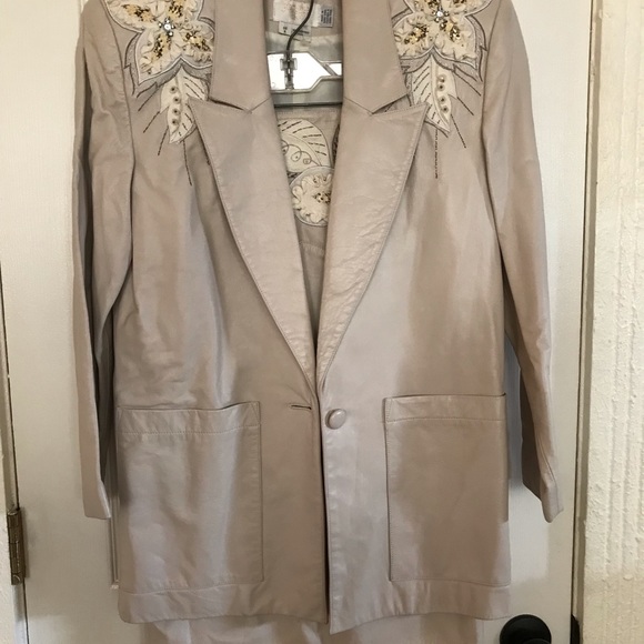 VTG Joseph Ho leather twopiece jacket and skirt - Picture 1 of 8